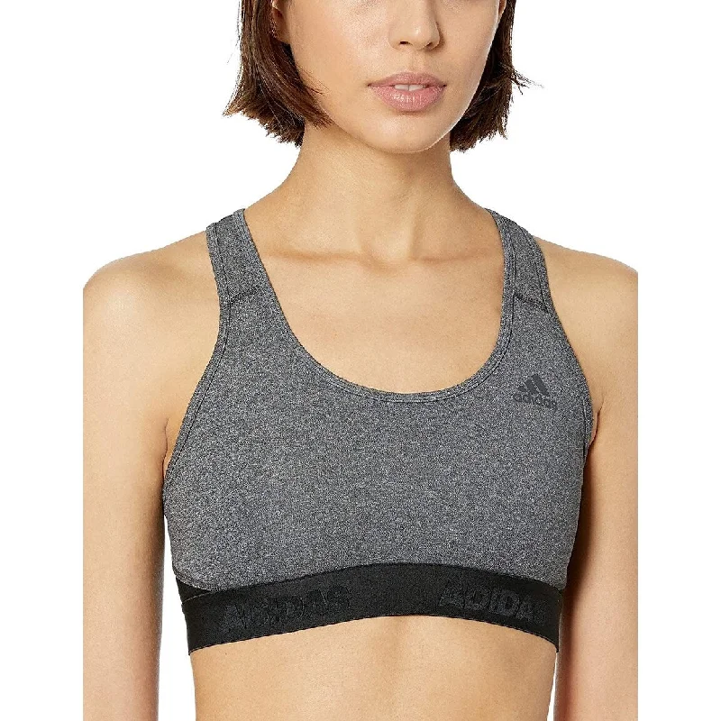 Comfortable Mind Adidas Women's Alphaskin Sports Bra Grey Size Extra Small - Black