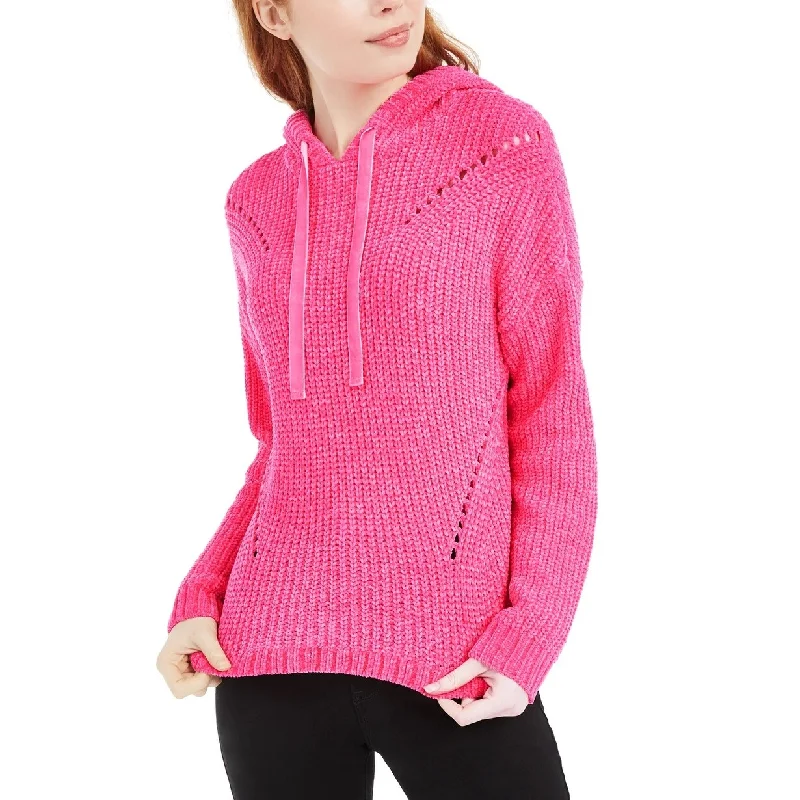 Comfortable Tops American Rag Juniors' Chenille Hoodie Brght Pink Size XX Large - XX-Large Comfortable Tops American Rag Juniors' Chenille Hoodie Brght Pink Size XX Large - XX-Large