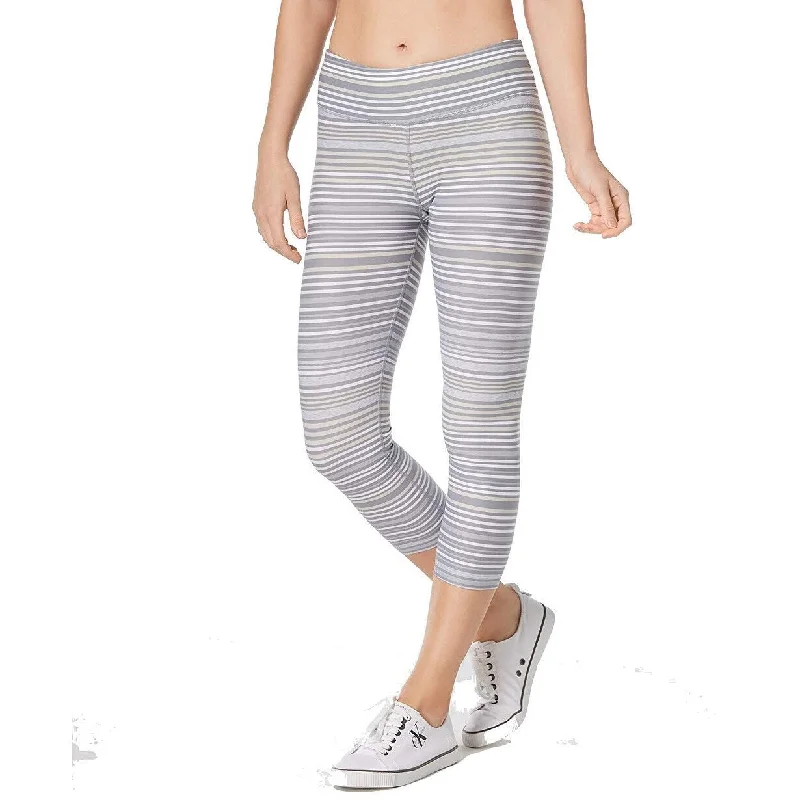 Fashionable In The Times Calvin Klein Performance Journey Striped Capri Women's Leggings Grey Size Extra Large - XL (16) Fashionable In The Times Calvin Klein Performance Journey Striped Capri Women's Leggings Grey Size Extra Large - XL (16)