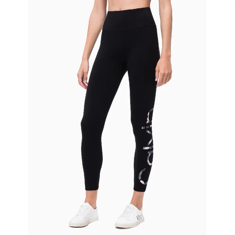 Elegant Wear Calvin Klein Performance Women's Camo-Logo Jersey Leggings Black Size Medium