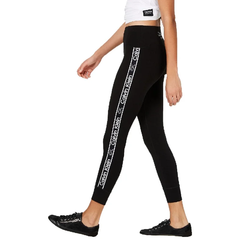 Fashion Comfort Calvin Klein Women's Logo High-Rise Leggings Black Size Medium