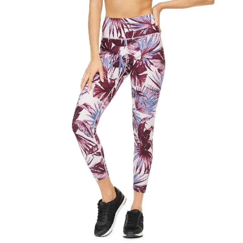 Cozy Outfit Calvin Klein Women's Lush Printed Leggings Purple Size Large - Black