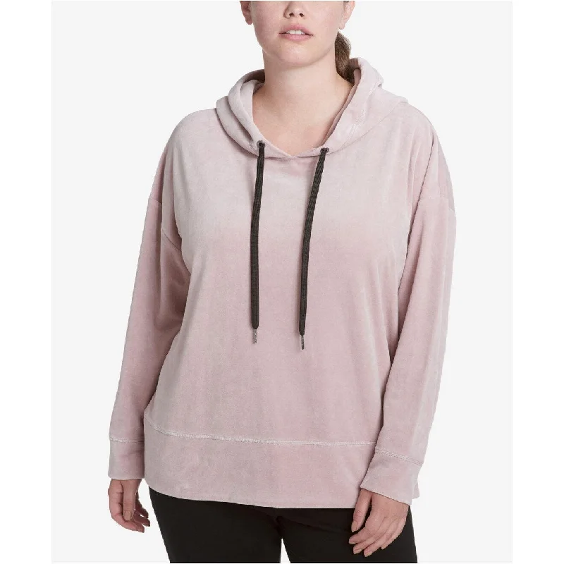 Warm Wear Calvin Klein Women's Plus Size Velour Hoodie Bare Size 3 Extra Large - Pink - XXX-Large Warm Wear Calvin Klein Women's Plus Size Velour Hoodie Bare Size 3 Extra Large - Pink - XXX-Large