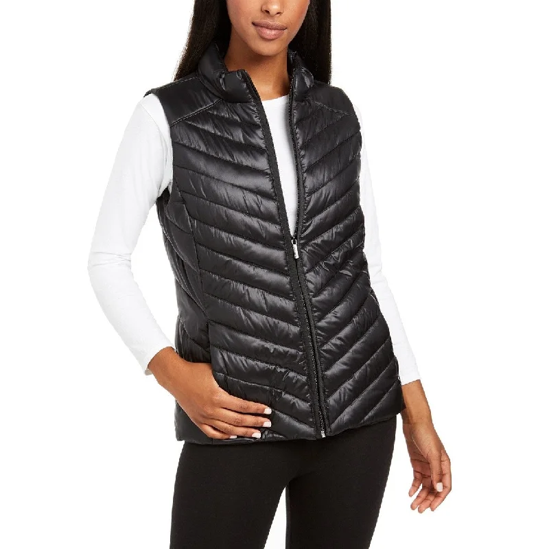 Modern Comfort Wear Calvin Klein Women's Quilted Puffer Vest Black Size Medium
