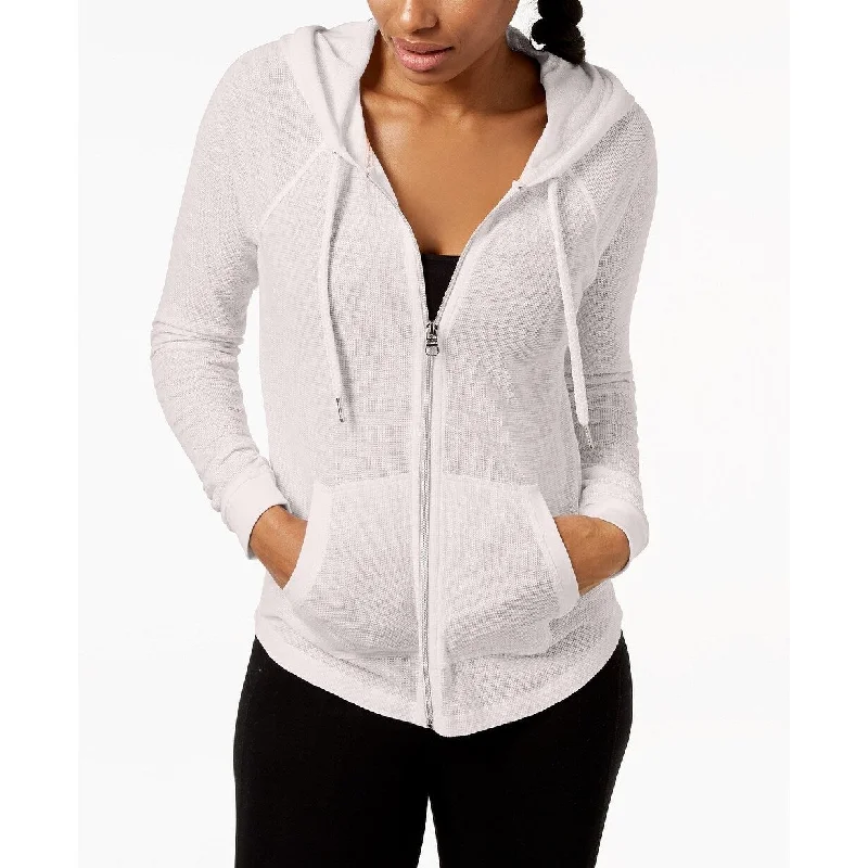 Trendy Dresses Calvin Klein Women's Ruched-Sleeve Zip Hoodie Evening Sand Size Small - Black