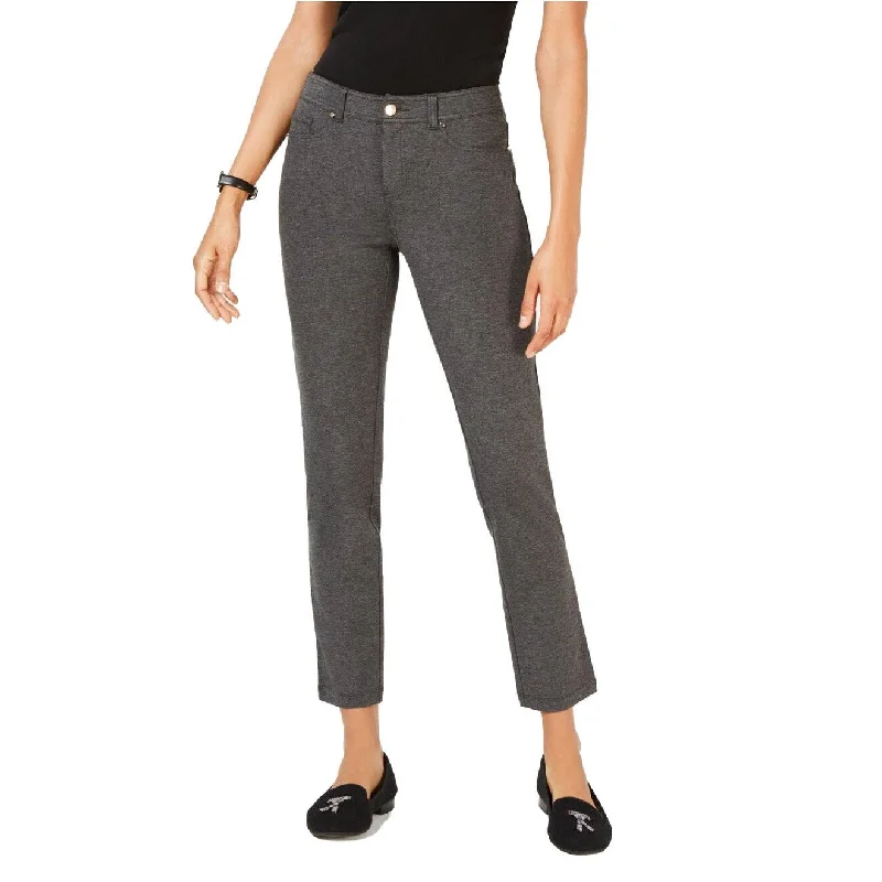 Easygoing Style Charter Club Women's Petite Windham Ponte Stretch Pants Heather Grey Size 10" Easygoing Style Charter Club Women's Petite Windham Ponte Stretch Pants Heather Grey Size 10"