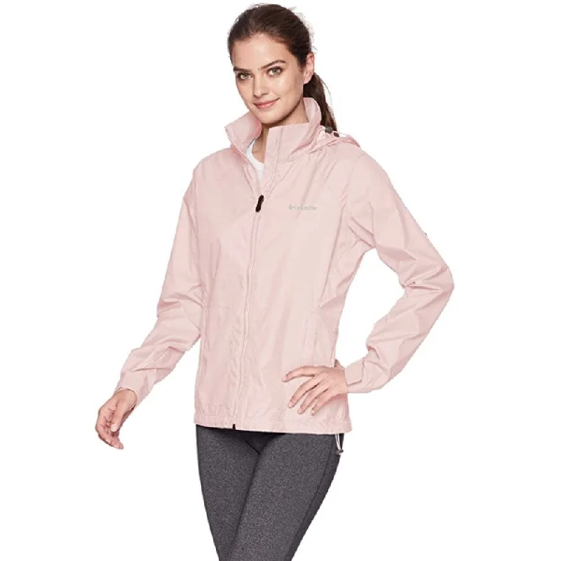 Exquisite Craftsmanship Columbia Women's Switchback III Adjustable Waterproof Rain Jacket Mineral Pink Size Extra Large - X-Large Exquisite Craftsmanship Columbia Women's Switchback III Adjustable Waterproof Rain Jacket Mineral Pink Size Extra Large - X-Large