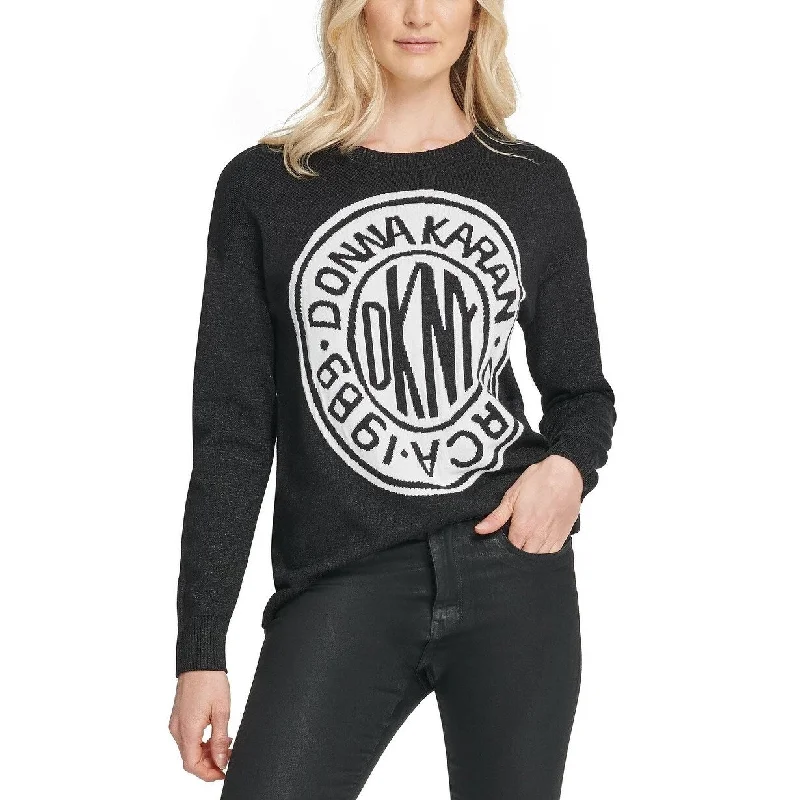 Energy Wear DKNY Women's Graphic Logo Sweatshirt Dark Pink Size Medium