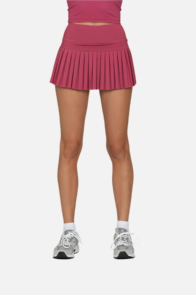 Casual Street Gold Hinge Pleated Tennis Skirt