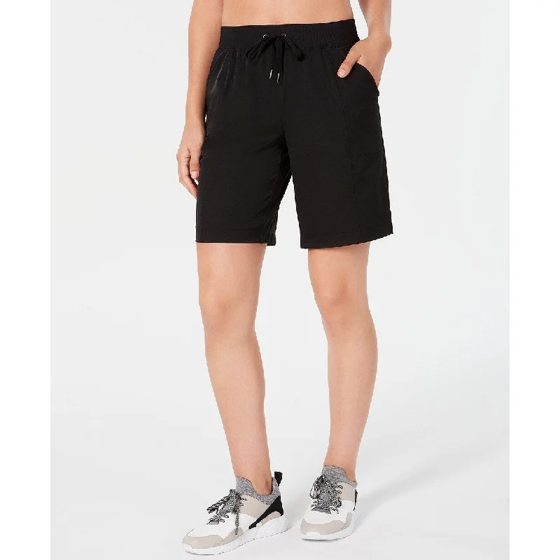 Relaxed Style Ideology Women's 9" Woven Shorts Black Size Small