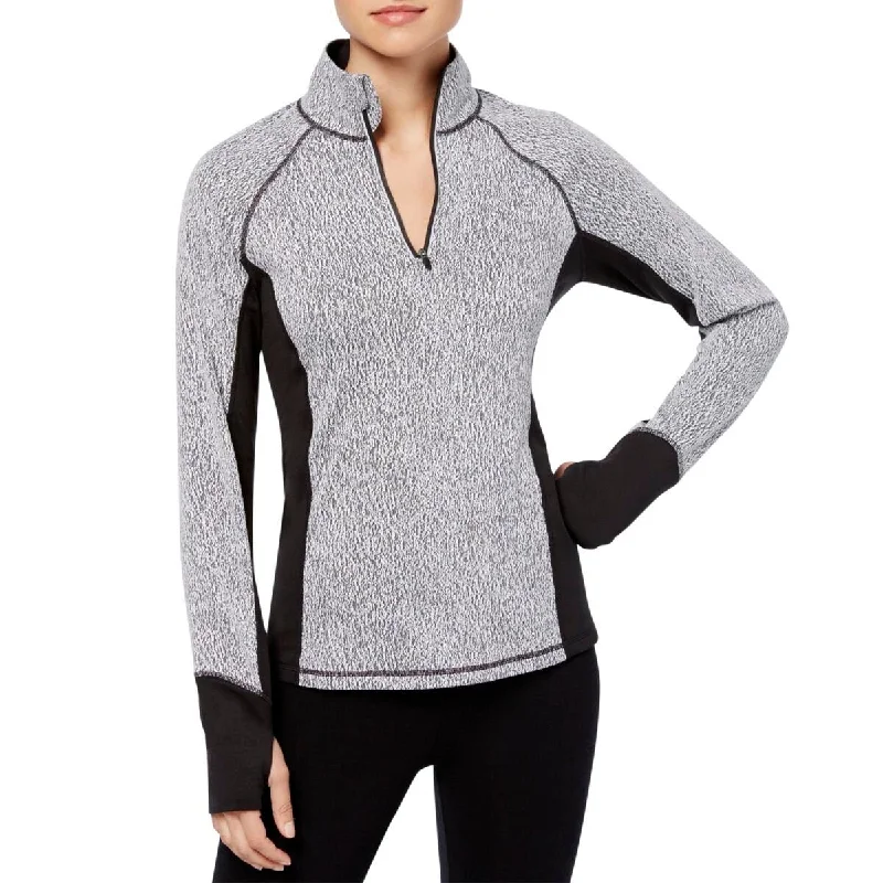 Slim Fit Ideology Women's Brushed Heathered Performance Half-Zip Jacket White Size 2 Extra Large - XX-Large Slim Fit Ideology Women's Brushed Heathered Performance Half-Zip Jacket White Size 2 Extra Large - XX-Large
