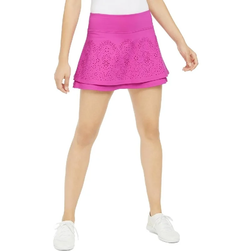 Chic Comfort Wear Ideology Women's Perforated Tiered Skort Pink Size Extra Small - XS Chic Comfort Wear Ideology Women's Perforated Tiered Skort Pink Size Extra Small - XS
