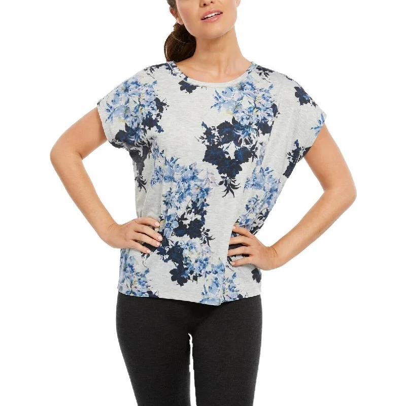 Trendy Items Ideology Women's Printed Yoga T-Shirt Grey Size Small