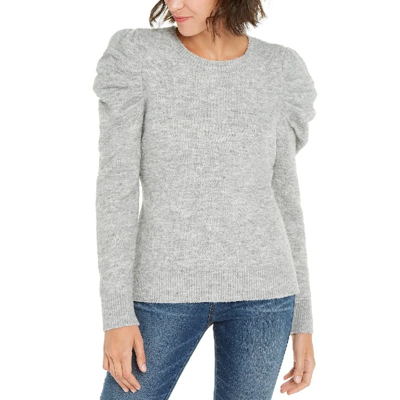 Street Charm INC International Concepts Women's Puff-Sleeve Sweater Gray Size X-Large Street Charm INC International Concepts Women's Puff-Sleeve Sweater Gray Size X-Large