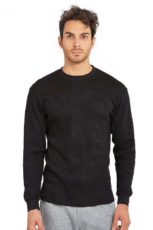 Relaxed And Casual COTTONBELL MEN'S HEAVY THERMAL (KHT001C_BLACK)