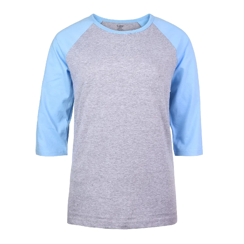 Refreshing Design COTTONBELL LADIES BASEBALL TEE (LBT001C_LT.H/L.BL)