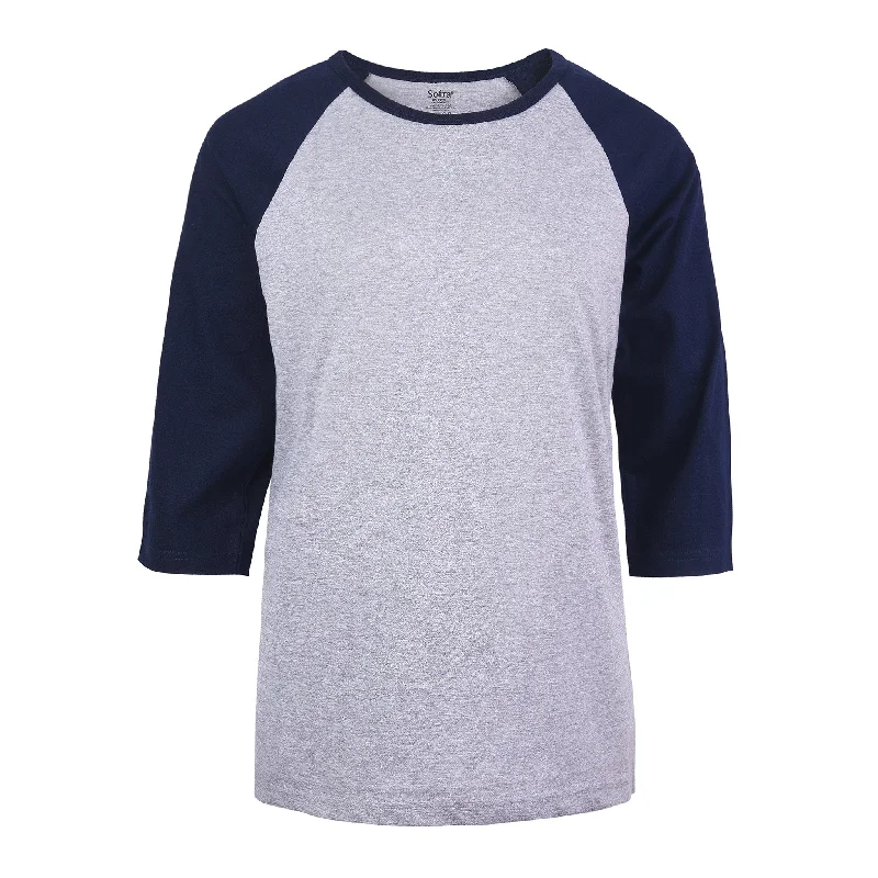 Personalized Outfit COTTONBELL LADIES BASEBALL TEE (LBT001C_LT.H/NV)