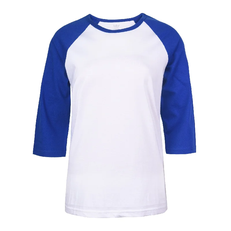 Luxury Customization COTTONBELL LADIES BASEBALL TEE (LBT001C_WH/RB)
