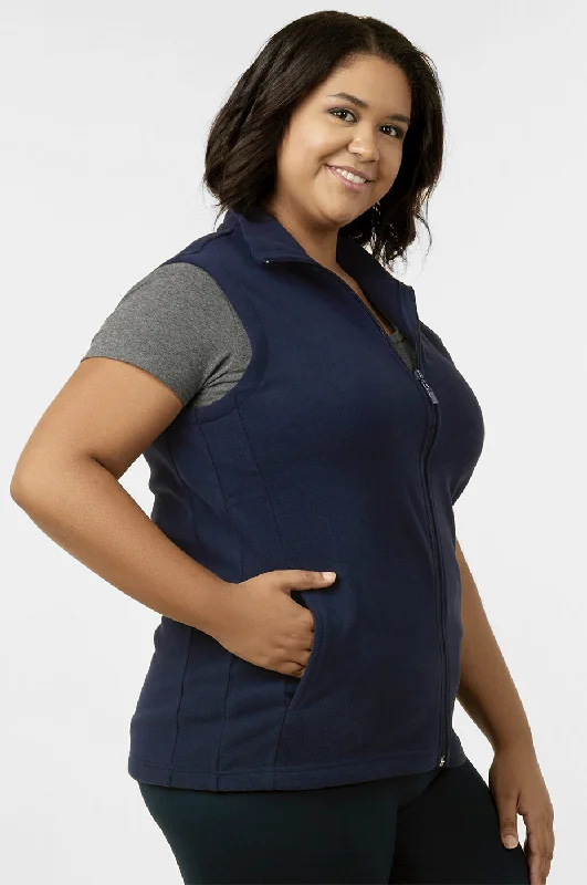 Soft Looks ET TU LADIES POLAR FLEECE VEST PLUS SIZE (LPF100XE_NVY)