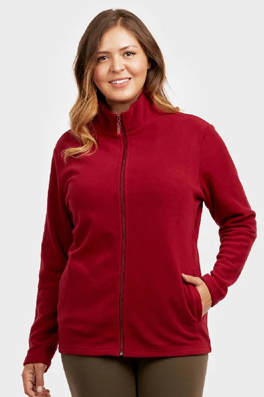 Cozy Vibes ET TU LADIES POLAR FLEECE JACKET PLUS SIZE (LPF200XE_BURGUNDY)