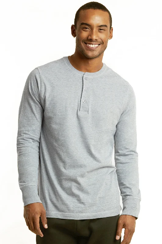 Elegant Temperament COTTONBELL MEN'S HENLEY SHIRT (MHS001C_H.GRY)