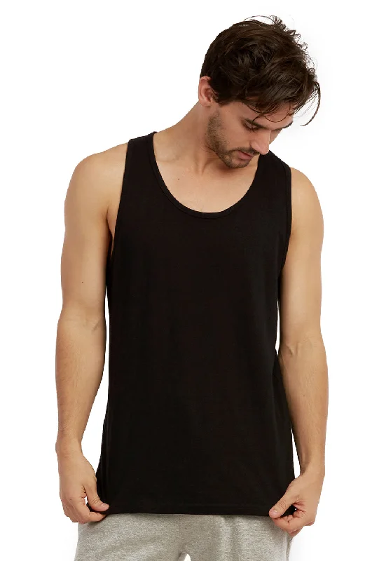 Ultra-lightweight COTTONBELL MEN'S HEAVY TANK TOP (MT200C_BLACK)