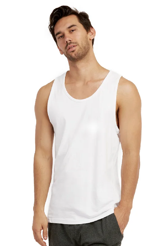 Loose Fit COTTONBELL MEN'S HEAVY TANK TOP (MT200C_WHITE)