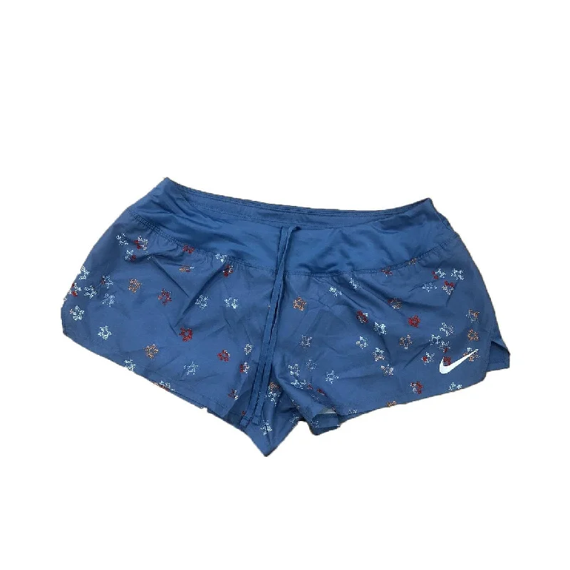 Luxury Fashion Nike Women's Dri-FIT Printed Running Shorts Blue Size Medium