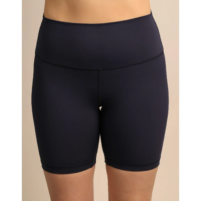 Easy Wear Chic Quoia Be Your Strength High-Waist Biker Shorts In Navy