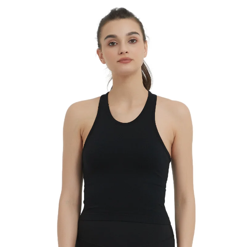 Elegant Series Racerback Tank Black