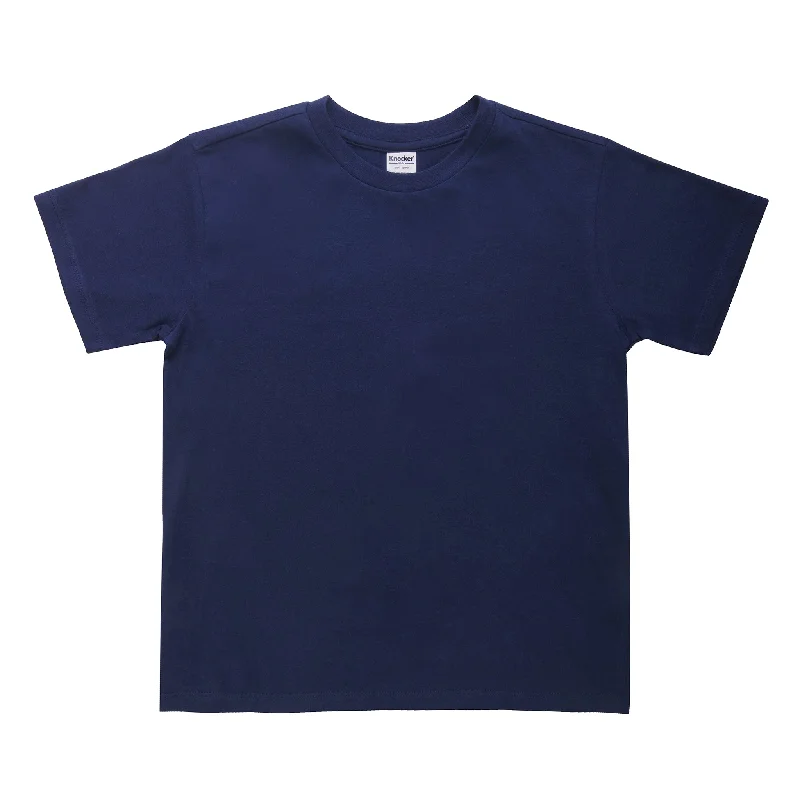 Soft And Comfortable BOY'S COTTON ROUND NECK T-SHIRT (TRB700_NAVY)
