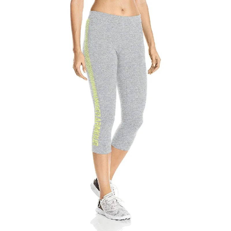 Layered Comfort Under Armour Women's Favorite Graphic Capris True Gray Heather Size Medium - Grey