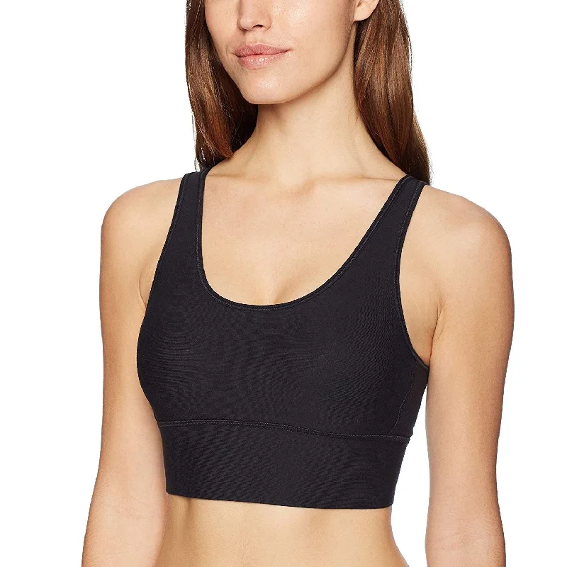 French Style Under Armour Women's Low Mesh Longline Sports Bra Black Size Large