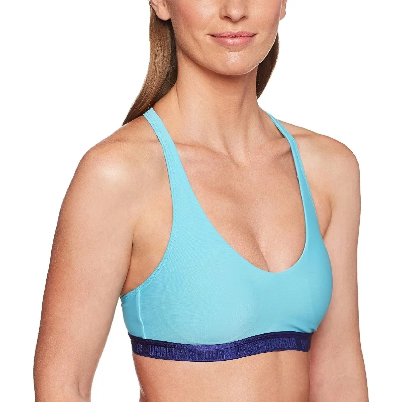 Casual Chic Outfits Under Armour Women's Strappy Bra Island Blues Europa Purple Size Small - Blue - Medium