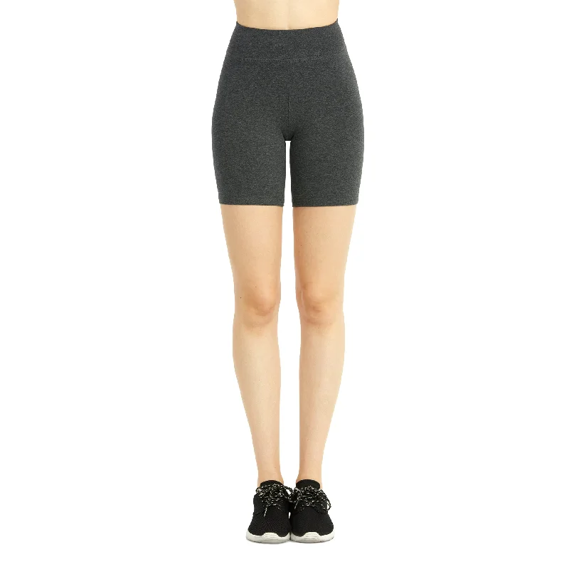 Luxury Classic COTTONBELL LADIES COTTON 15 INCH OUTSEAM SHORTS WITH WIDE WAISTBAND (WP4015C_CHC-GR) Luxury Classic COTTONBELL LADIES COTTON 15 INCH OUTSEAM SHORTS WITH WIDE WAISTBAND (WP4015C_CHC-GR)