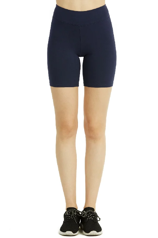Exquisite Craftsmanship COTTONBELL LADIES COTTON 15 INCH OUTSEAM SHORTS WITH WIDE WAISTBAND (WP4015C_NAVY) Exquisite Craftsmanship COTTONBELL LADIES COTTON 15 INCH OUTSEAM SHORTS WITH WIDE WAISTBAND (WP4015C_NAVY)