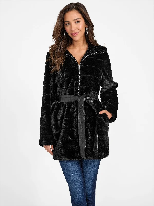 Sweet Breath Connie Hooded Faux-Fur Parka