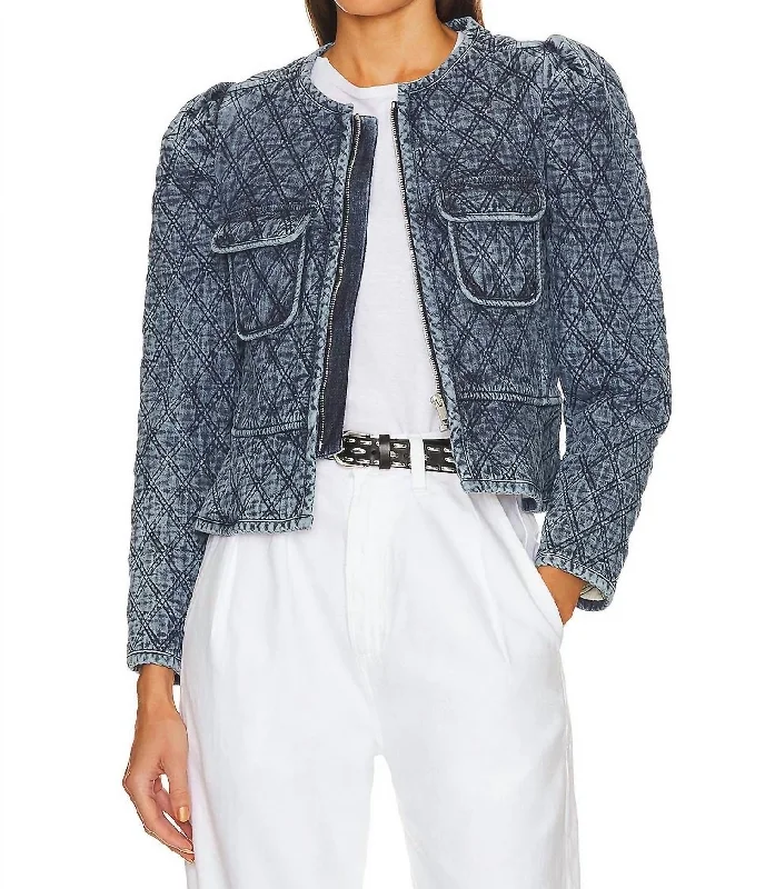 Minimal Style Deliona Jacket In Light Blue