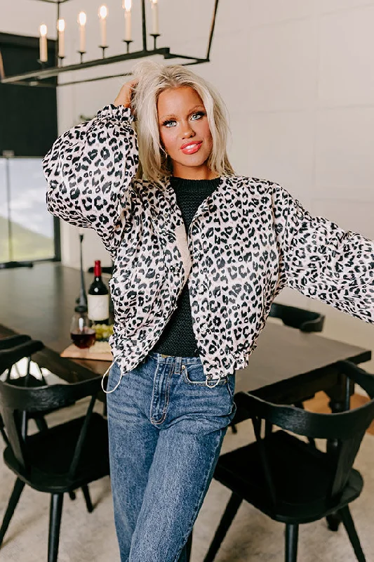 Classic Retro For The Love Of Leopard Satin Jacket