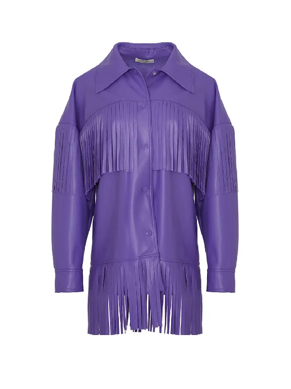 Stylish Wear Fringe Faux Suede Jacket
