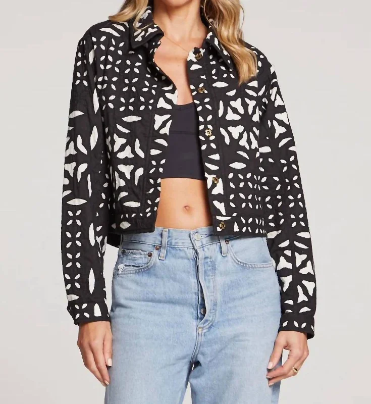 Sports Fashion Jayme Jacket In Geometric Black