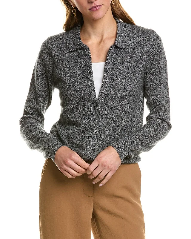 Trendy Casuals Kier + J Zip Cashmere Bomber Sweater