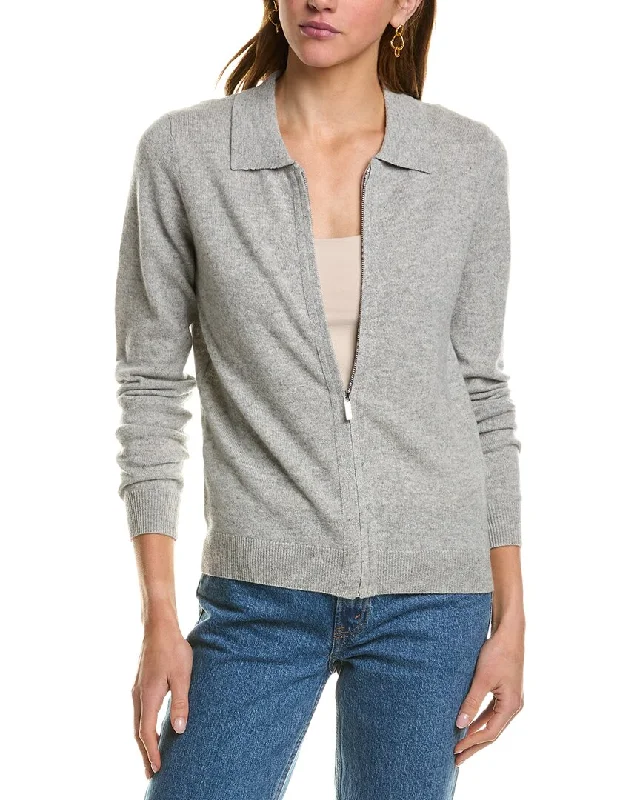 Creative Prints Kier + J Zip Cashmere Bomber Sweater