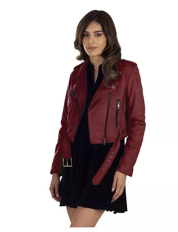 Easygoing Outfits LEE Women's Leatherette Biker Jacket