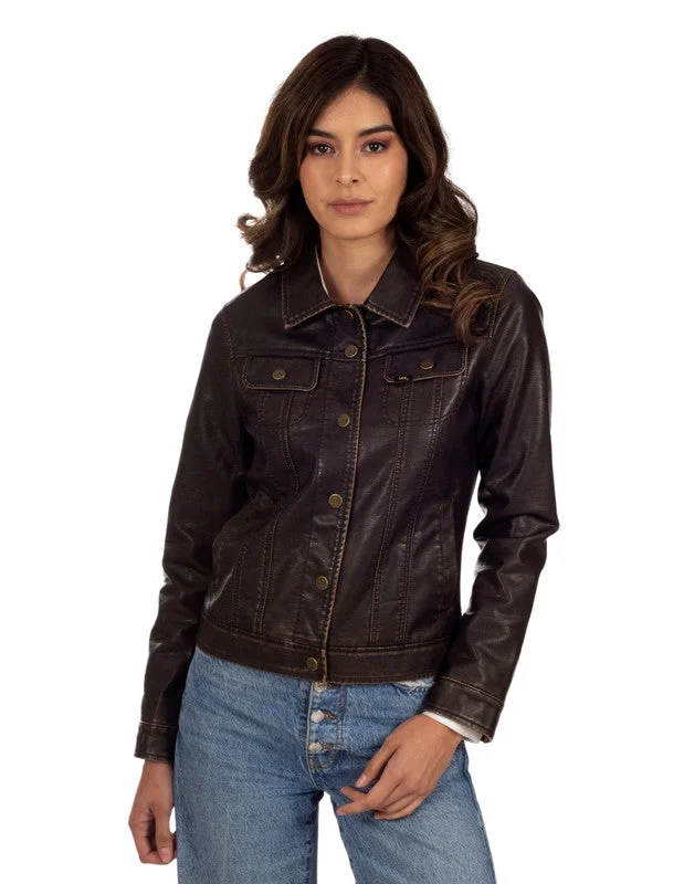 Relaxed Looks Lee Women's Leatherette Jean Jacket