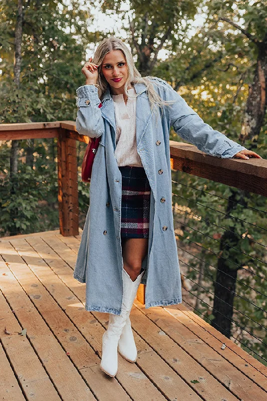 Weekend Style London Lookout Denim Trench Coat