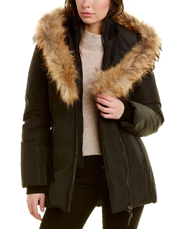Cozy Sweaters Mackage Adali Hooded Leather-Trim Jacket