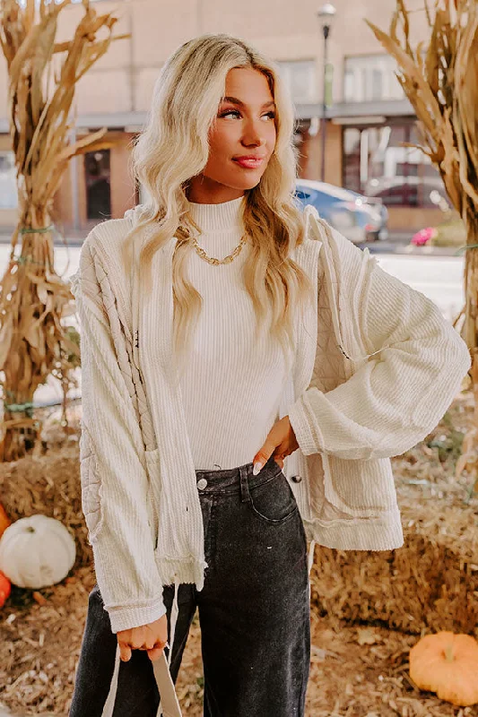 Cozy Fit Misty Starlight Light Weight Knit Jacket in Ivory
