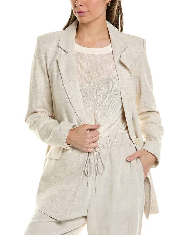 Elegant Temperament OAT NEW YORK Linen-Blend Blazer