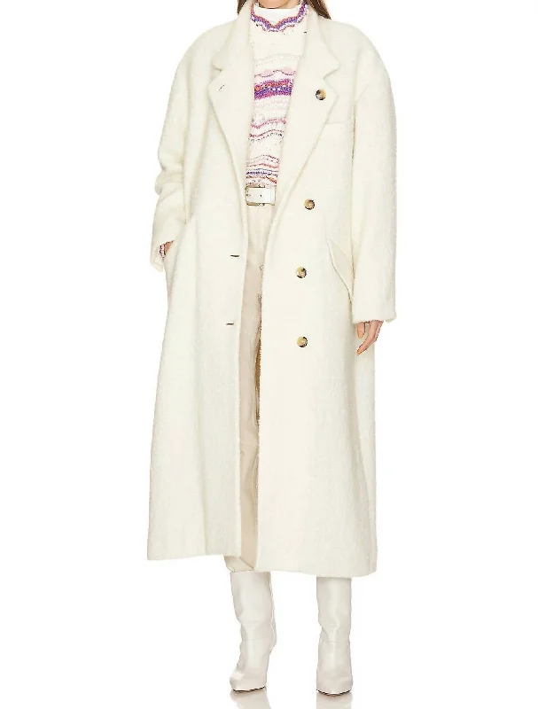 Elegant And Casual Sabine Coat In Ecru